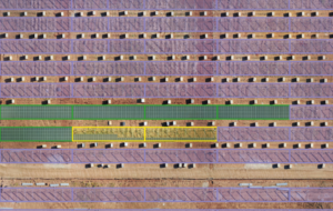 Image showing a solar site in construction using drone imagery 