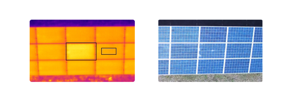 Solar panel thermal anomaly heated module type