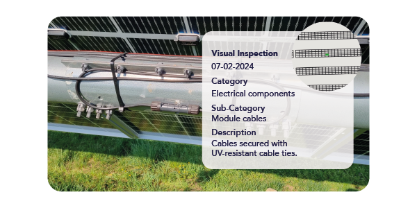 Solar plant construction inspection digital wiring